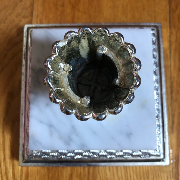 Set of Vintage MCM Italian Marble Candle Holders - Picture 8 of 14